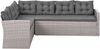 Beliani 'VITERBO' Garten Ecksofa 8-Sitzer, Polyrattan grau Bild 5