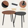 Simloveve Beistelltisch Couchtisch 2er Set aus MDF mit Pulver beschichteten Metallbeinen Bild 2