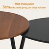 Simloveve Beistelltisch Couchtisch 2er Set aus MDF mit Pulver beschichteten Metallbeinen Bild 3