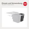 Hailo Inneneimer 1220359 2x13 L dunkelgrau Kunststoff Doppelbehälter Abfallsystem Einsatz Bild 4