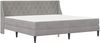 vidaXL Bettgestell mit Matratze Hellgrau 180 x 200 cm Samt 3415241 Bild 3