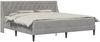 vidaXL Bettgestell mit Matratze Hellgrau 180 x 200 cm Samt 3415241 Bild 2