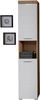 Trendteam 'Amanda' Hochschrank, Holz, Asteiche/Weiß Hochglanz, 190 x 31 x 37 cm Bild 2