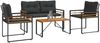 vidaXL Gartenmöbel Set mit Kissen 4 pcs Blassgrau 42026927 Bild 3