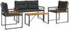 vidaXL Gartenmöbel Set mit Kissen 4 pcs Blassgrau 42026927 Bild 2