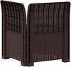 vidaXL 1-Sitzer Garten-Sofa mit Kissen Rattan-Look PP Braun 8011821 Bild 4