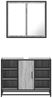 vidaXL 2-tlg. Badmöbel-Set Grau Sonoma Holzwerkstoff 3300913 Bild 5