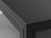 Vitrine >CARMEL< (B/H/T: 170x85x40 cm) in Metall Schwarz Lackiert Bild 5
