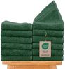 Hausfelder Gästehandtücher 12er Set kleine Handtücher für Gäste WC,aus 100% Baumwolle, dunkelgrün, Baumwollfrottee (12-St), 100% Baumwolle, weich, saugfähig, Uni-Farben Bild 5