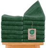 Hausfelder Gästehandtücher 12er Set kleine Handtücher für Gäste WC,aus 100% Baumwolle, dunkelgrün, Baumwollfrottee (12-St), 100% Baumwolle, weich, saugfähig, Uni-Farben Bild 4
