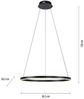Leuchten Direkt 15394-13 RITUS LED Pendelleuchte Anthrazit rund 60cm dimmbar Bild 5