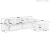 Flieks Modulares Cord Sofa 3-Sitzer mit 1x Hocker, Cloud Sofa rahmenlos, bodennah mit tiefer Sitzfläche, weich & bequem, rutschfest, Schwarz Bild 4