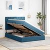 vidaXL Bett mit Stauraum und LED mit LED Dunkelblau 140 x 200 cm Samt 3372733 Bild 4