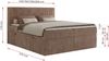 Boxspringbett mit Kopfteil und Topper Visco, Cord Bett - TILIANO - 180 x 200 cm - Braun Cord - H3 Bild 5