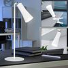 LED Tisch- Wand- Taschenlampe, Klemmleuchte, Akku, weiß Bild 2