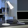 LED Tisch- Wand- Taschenlampe, Klemmleuchte, Akku, weiß Bild 3