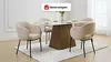 Vente-unique - ACACILIO Stuhl Stoff Beige - B 56 cm x H 82 cm x L 55 cm Bild 2