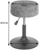 2er-Set Hocker HWC-C22, Sitzhocker, höhenverstellbar drehbar Ø 37cm Stoff Chenille (465g/m²) FSC® ~ creme-weiß Bild 3