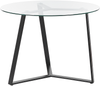 Esstisch 'Kebri' Glas transparent / schwarz ⌀ 100 cm Bild 4