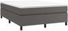 vidaXL Boxspringbett mit Matratze Grau 160x200 cm Kunstleder 3144618 Bild 3