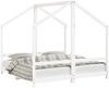 vidaXL Kinderbett Weiß 2x(80x160) cm Massivholz Kiefer 3200596 Bild 2