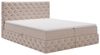 GRAINGOLD Canolo Doppelbett 140x200, Boxspringbett mit zwei Bettkästen, Glamour Stil, Velour-Stoff, Beige Bild 2