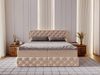GRAINGOLD Canolo Doppelbett 140x200, Boxspringbett mit zwei Bettkästen, Glamour Stil, Velour-Stoff, Beige Bild 3