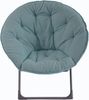 Sessel klappbar, gepolstert mit Schafwollbezug, Metallgestell, blau, belastbar bis 110 kg Bild 5