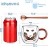 Doppelwandige Katzen Tasse 280ml Gläser Geschenk für Frauen Kinder Bild 2