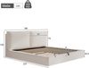 Polsterbett,Doppelbett,180 x 200cm,hydraulisches Funktionsbett,Bett mit Lattenrost, Kopfteil, gepolstertes Kopfteil, Beige, bouclé Bild 5