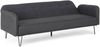 Schlafsofa Tejarid mit Stoff-Bezug, modernes Design, Schwarz Dunkelgrau, Metallgestell, für 2–3 Personen Bild 3