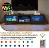 radelldar TV-Schrank Lowboard mit LED-Beleuchtung 160cm, für Fernseher bis zu 70 Zoll, mit 2 Acryltüren, stehend Bild 3