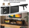 radelldar TV-Schrank Lowboard mit LED-Beleuchtung 160cm, für Fernseher bis zu 70 Zoll, mit 2 Acryltüren, stehend Bild 2