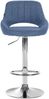 CLP Barhocker Milet Stoffbezug höhenverstellbar drehbar mit Rückenlehne,blau chrom Bild 4