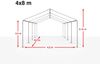 Toolport Partyzelt Pavillon, PE Plane 350 N weiß, 4x8 m Bild 5