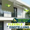 tillvex Klemmmarkise 250 cm Armeegrün mit Solar LED mit Handkurbel Balkon | Balkonmarkise ohne Bohren | Markise UV-beständig & höhenverstellbar | Sonnenschutz wasserdicht Bild 2