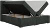 Boxspringbett, Deko Bed mit Matratze und Topper - SUSAN - 180x200cm - Dunkelgrau Stoff - H3 Bild 4