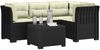 vidaXL 4-Sitzer Garten Sofa mit Kissen Rattan Look PP Anthrazit 3444014 Bild 2