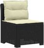 vidaXL 4-Sitzer Garten Sofa mit Kissen Rattan Look PP Anthrazit 3444014 Bild 3