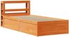 vidaXL Massivholzbett mit Kopfteil Wachsbraun 75x190 cm Kiefer 3306368 Bild 2