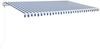 vidaXL Automatische Markise mit LED & Windsensor 500x350 Blau und Weiß 3069031 Bild 2