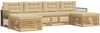 vidaXL Sofagarnituren 6 pcs Weiß und Beige Massivholz Akazie 3390938 Bild 2