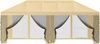vidaXL Pavillon Dach mit Seitenwänden 6 x 3 m Creme Polyester 190 900411 Bild 5