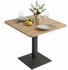 HOMCOM Esstisch mit Holzoptik Stahlbasis (Quadratischer Küchentisch, 1-St, Esszimmertisch), für Küche, Esszimmer und Wohnzimmer Dunkelbraun Bild 2