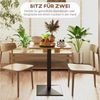 HOMCOM Esstisch mit Holzoptik Stahlbasis (Quadratischer Küchentisch, 1-St, Esszimmertisch), für Küche, Esszimmer und Wohnzimmer Dunkelbraun Bild 4