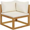 vidaXL 7-tlg. Garten-Lounge-Set mit Auflagen Creme Massivholz Akazie 3057637 Bild 4