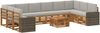 vidaXL Outdoor-Sofagarnitur 11 pcs Natürlich und Hellgrau Polyester 3384937 Bild 2