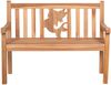 Teakholz Gartenbank Fisch 120 cm Bild 2