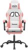 vidaXL Gaming-Stuhl mit Fußstütze Drehbar Weiß & Rosa Kunstleder 349588 Bild 3