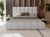 GRAINGOLD Imperial Doppelbett 180x200, mit hohem Kopfteil, Bettkasten, Bouclé-Stoff, Hellgrau Bild 3